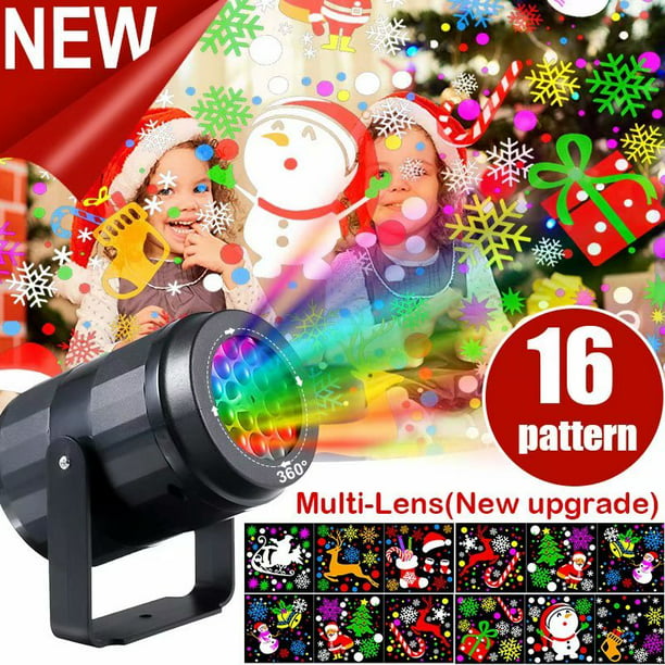 16 Pattern LED Ocean Christmas Projector Light Xmas Outdoor Garden Laser Lamp US